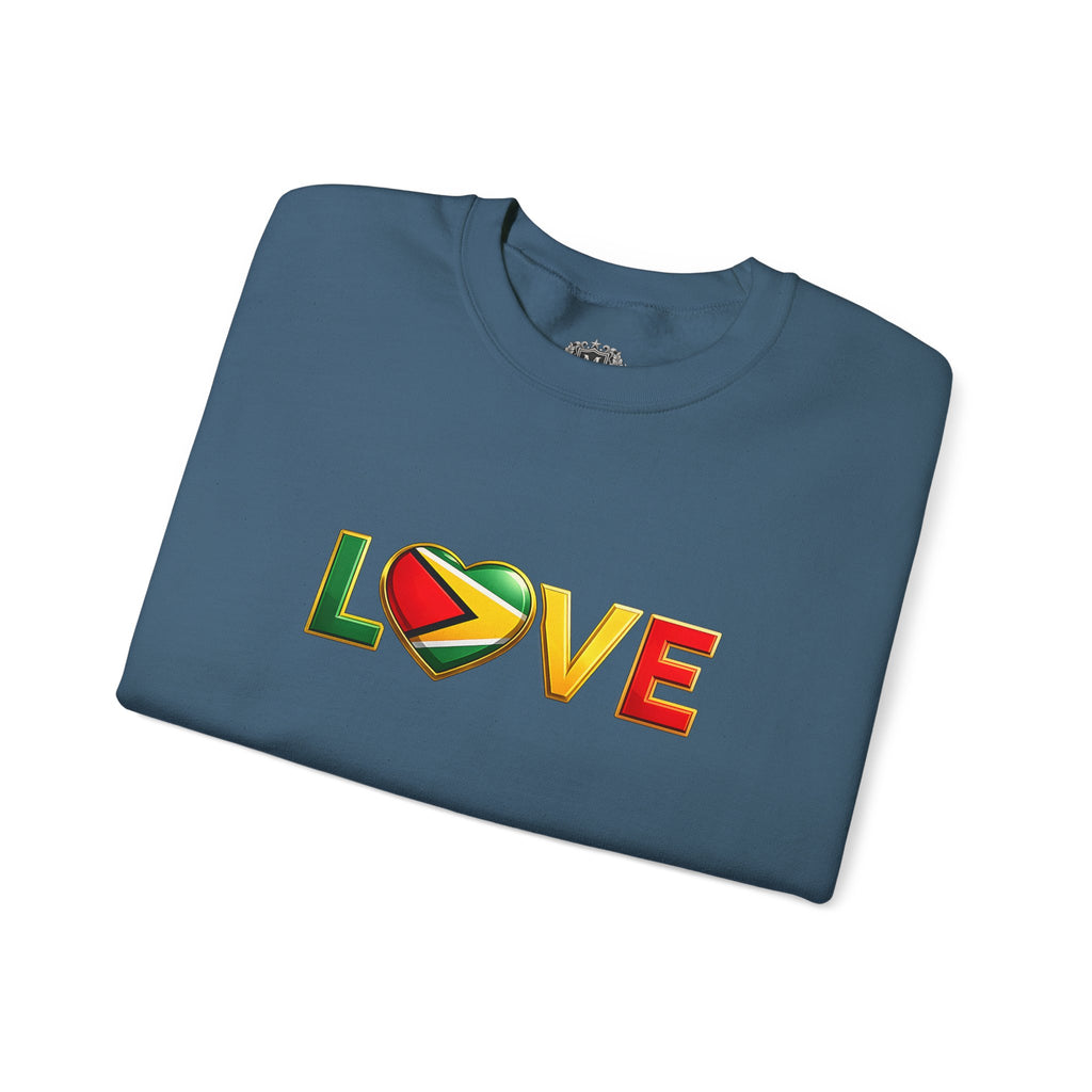 Guyana Flag Love Crewneck Sweatshirt