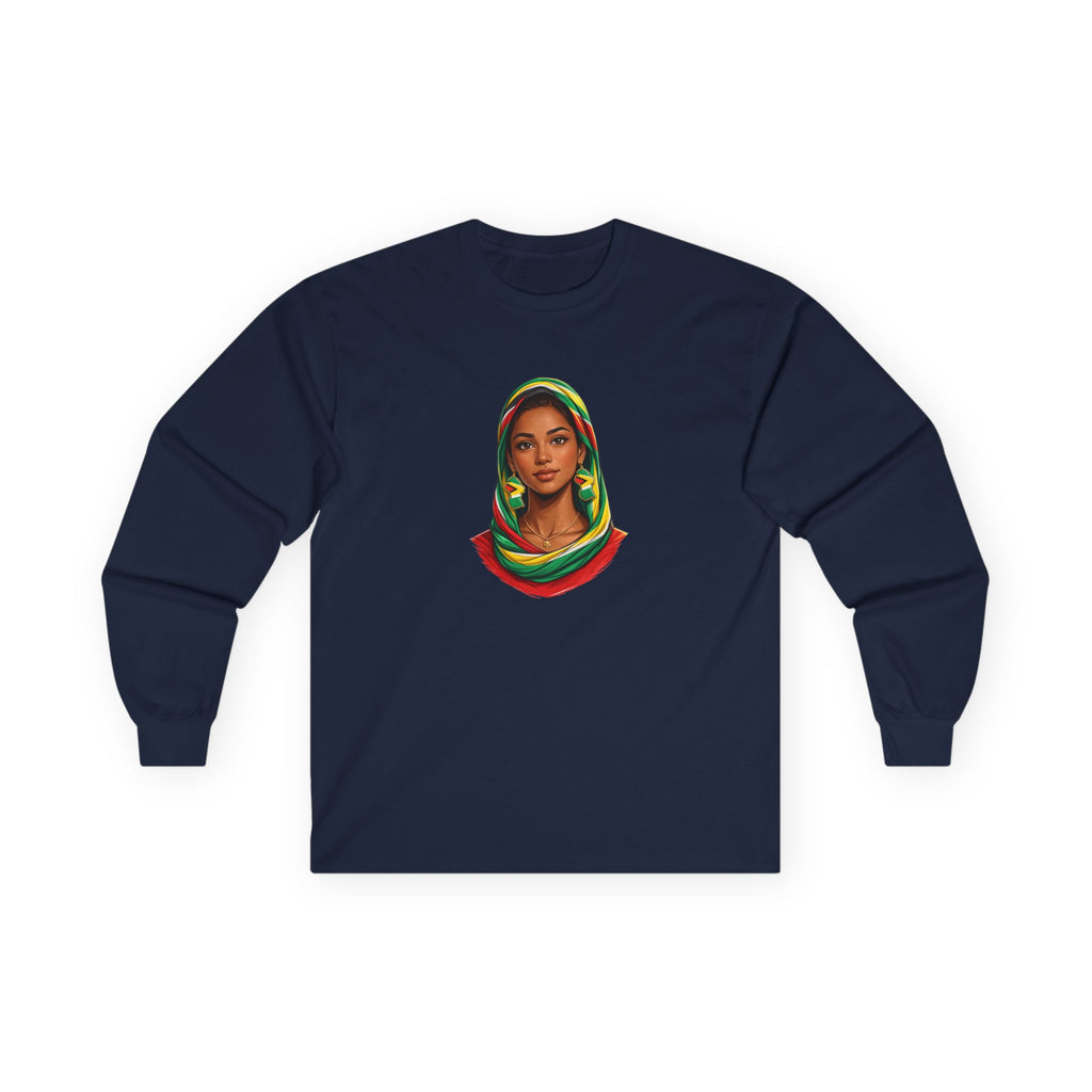Indo-Guyanese Headdress Portrait Long Sleeve Tee