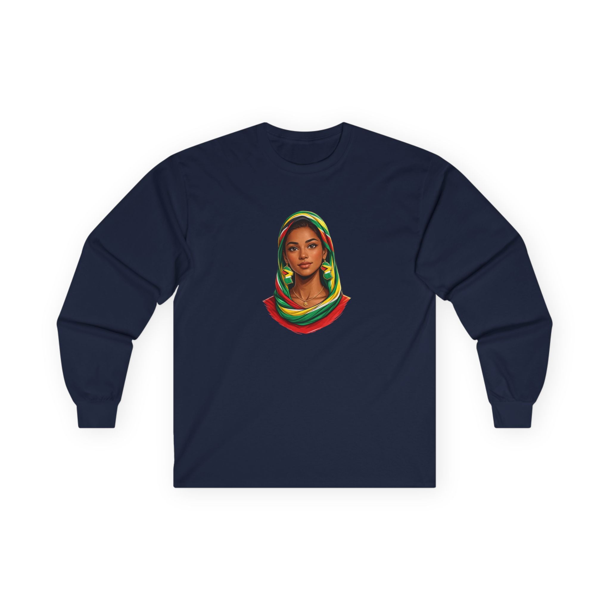Indo-Guyanese Headdress Portrait Long Sleeve Tee