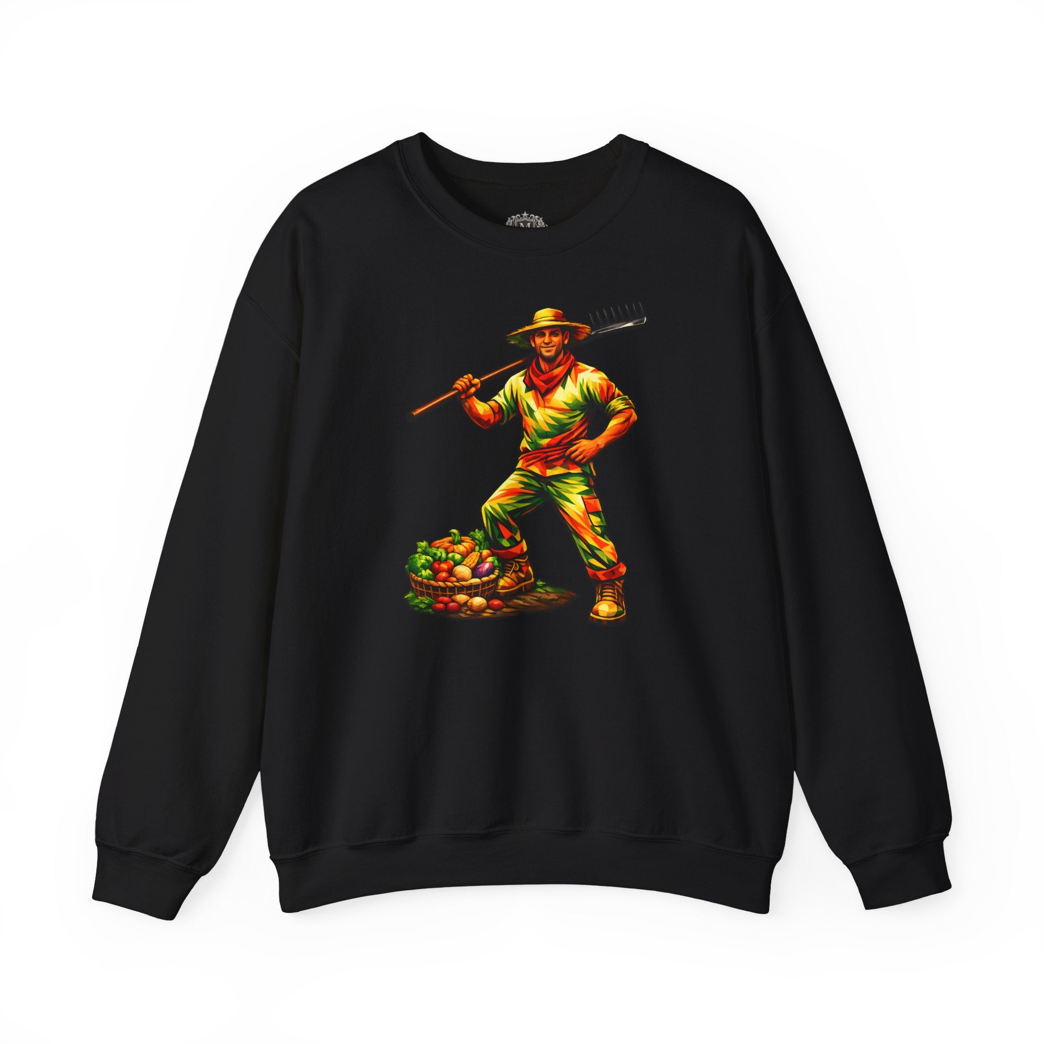 Farmer With Rake Crewneck Sweatshirt — Honoring Our Growers