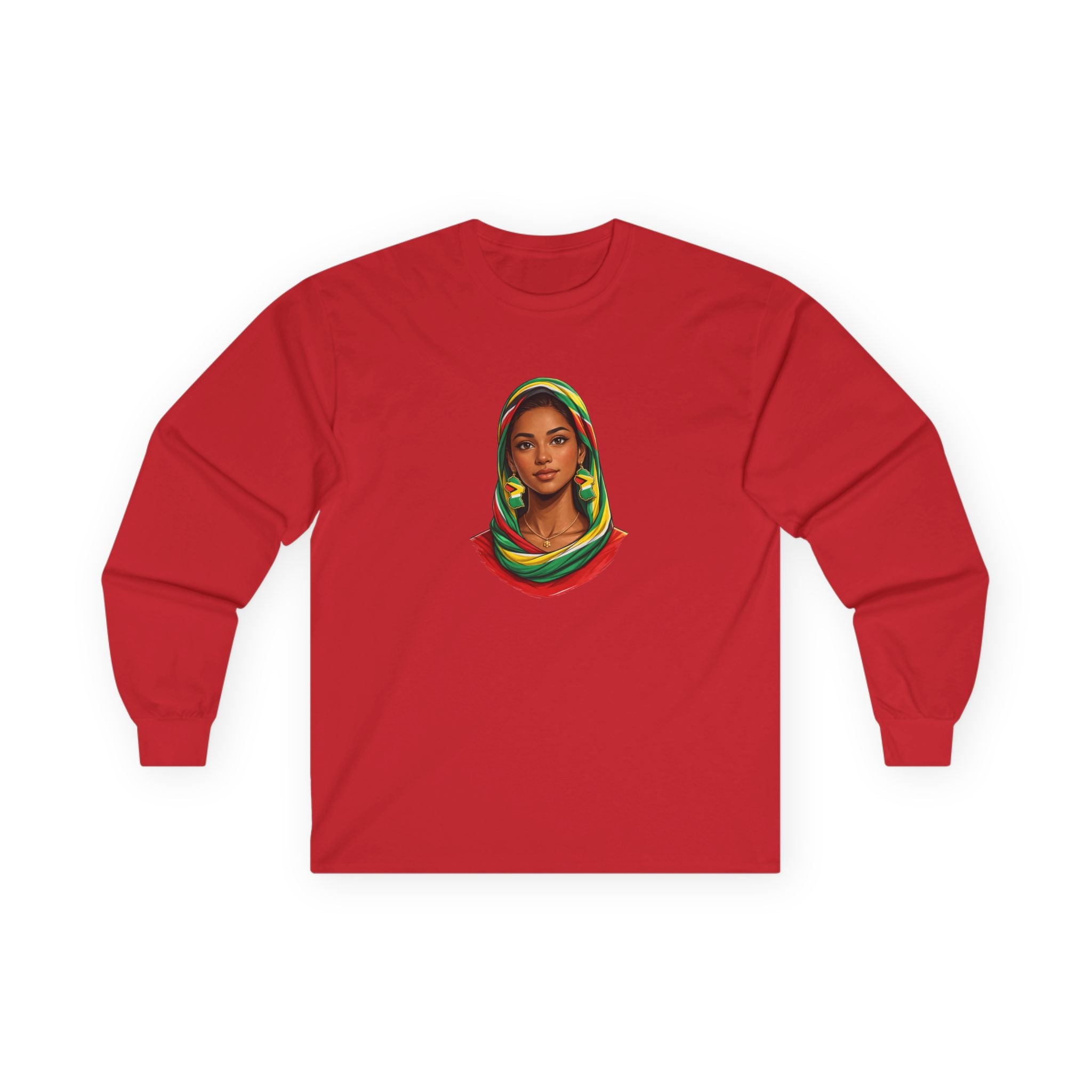 Indo-Guyanese Headdress Portrait Long Sleeve Tee