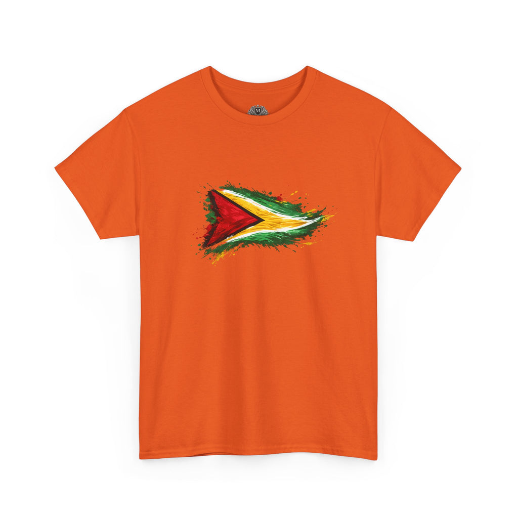 Guyana Flag Paint Splash T-Shirt — Patriotic Caribbean Tee