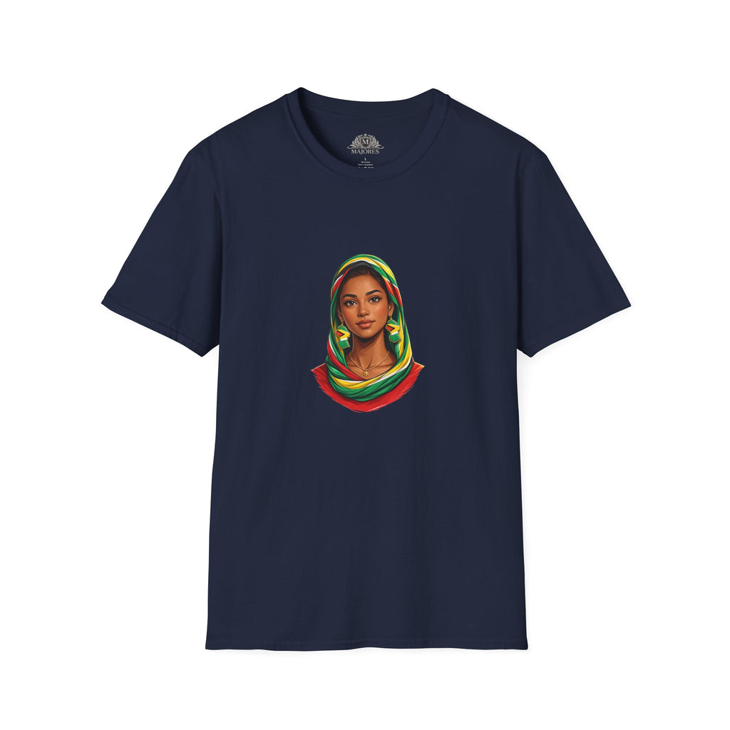 Indo-Guyanese Woman Portrait Tee — Headwrap Art T-Shirt