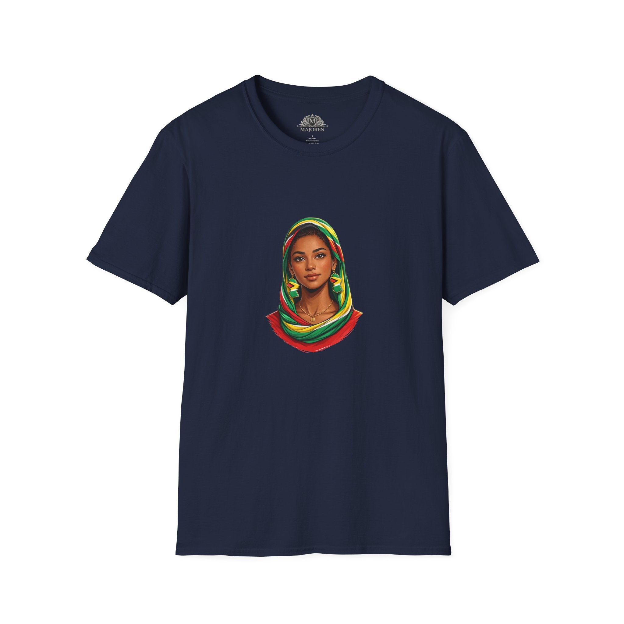 Indo-Guyanese Woman Portrait Tee — Headwrap Art T-Shirt