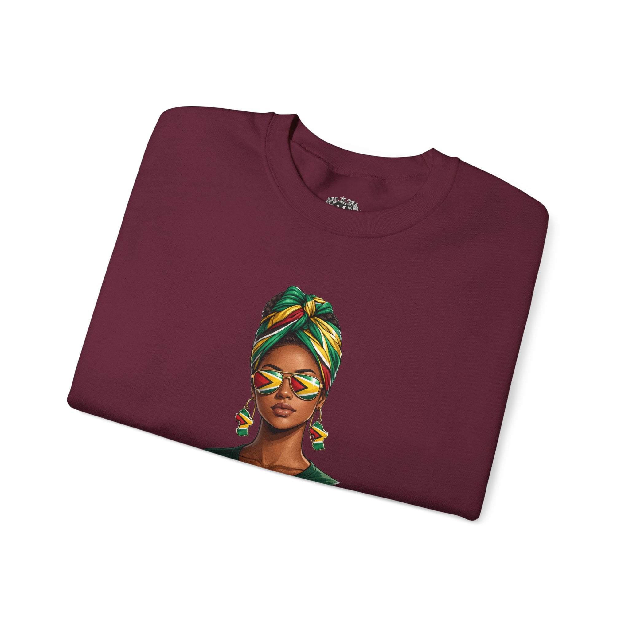 Afro Guyanese Headwrap Portrait Crewneck Sweatshirt