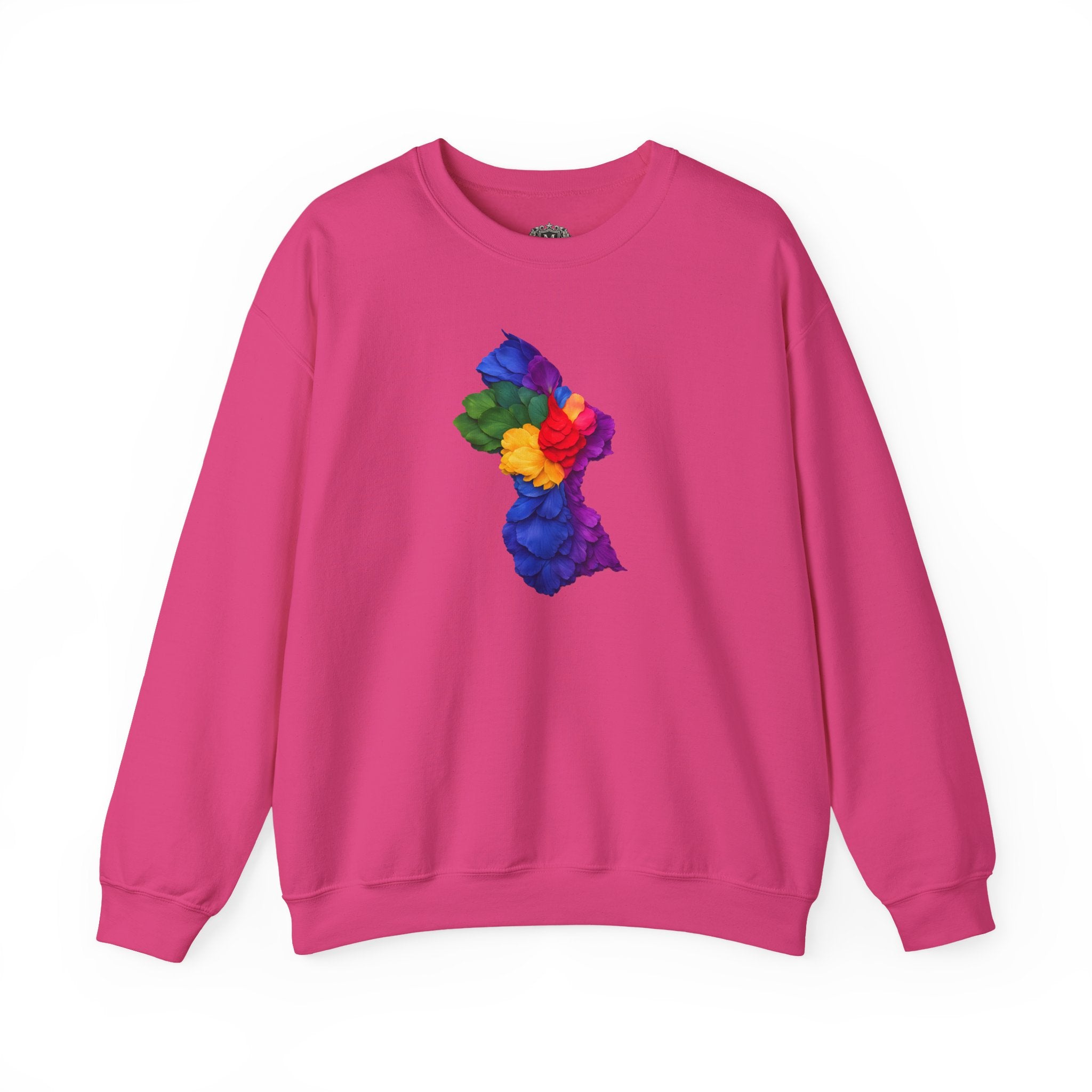 Floral Guyana Map Silhouette Sweatshirt – Flower Map Crewneck