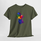 Guyana Floral Map T-Shirt — Colorful Petal Map Tee