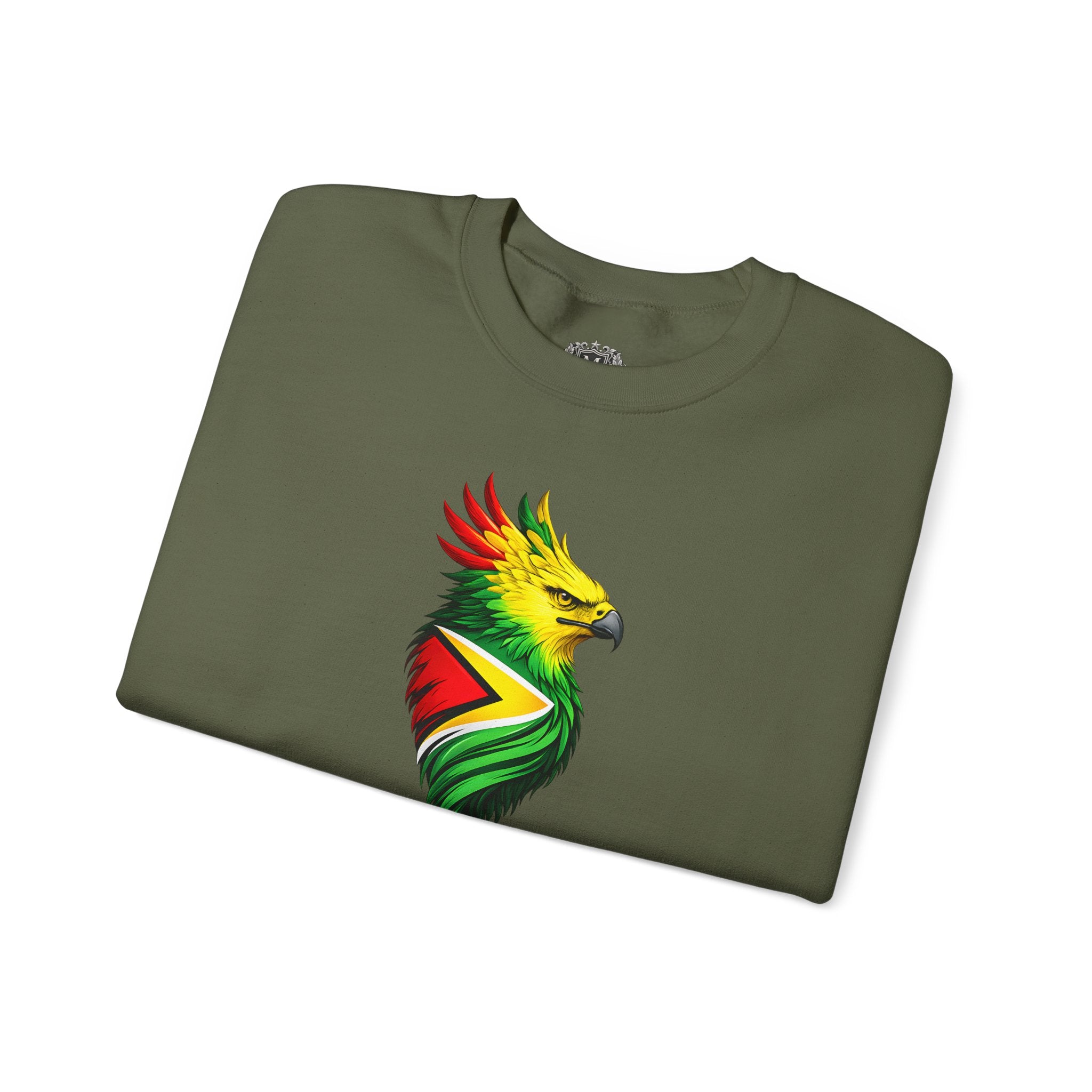 Harpy Eagle Guyana Flag Sweatshirt — Majestic Bird Graphic Crewneck