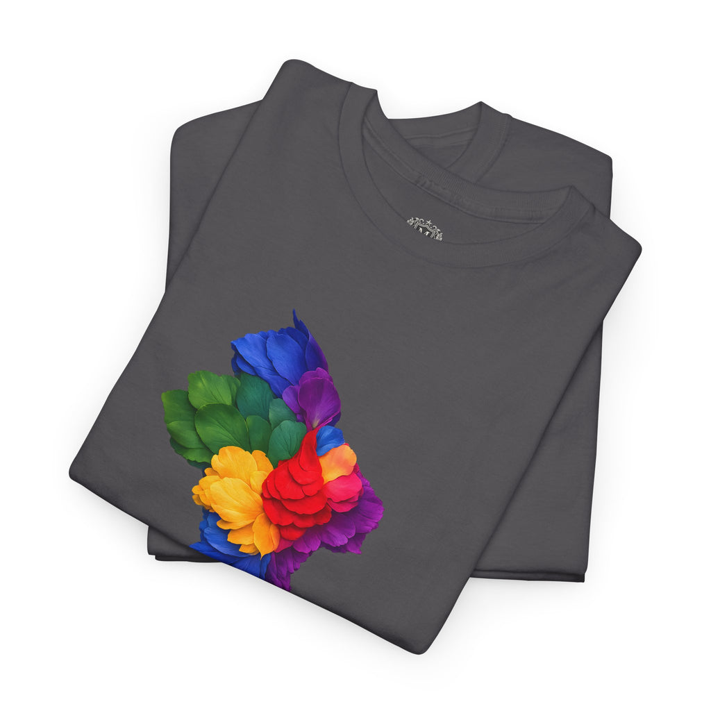Guyana Floral Map T-Shirt — Colorful Petal Map Tee